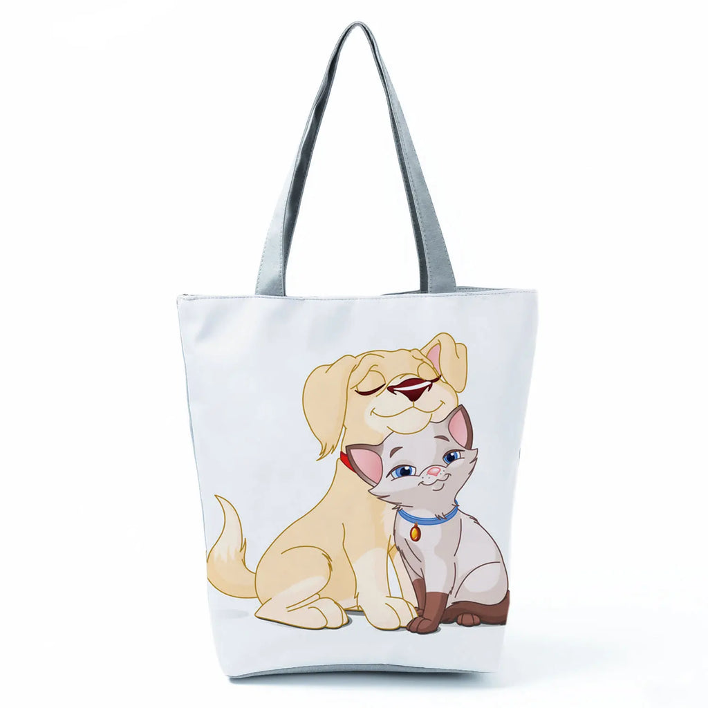 Dachshund Printed Handbag Women High Capacity Tote Bag