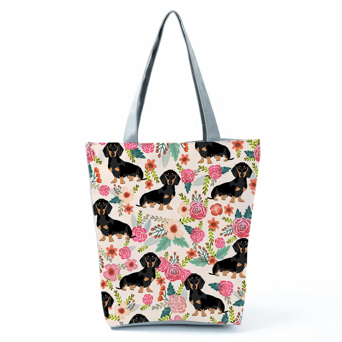 Dachshund Printed Handbag Women High Capacity Tote Bag