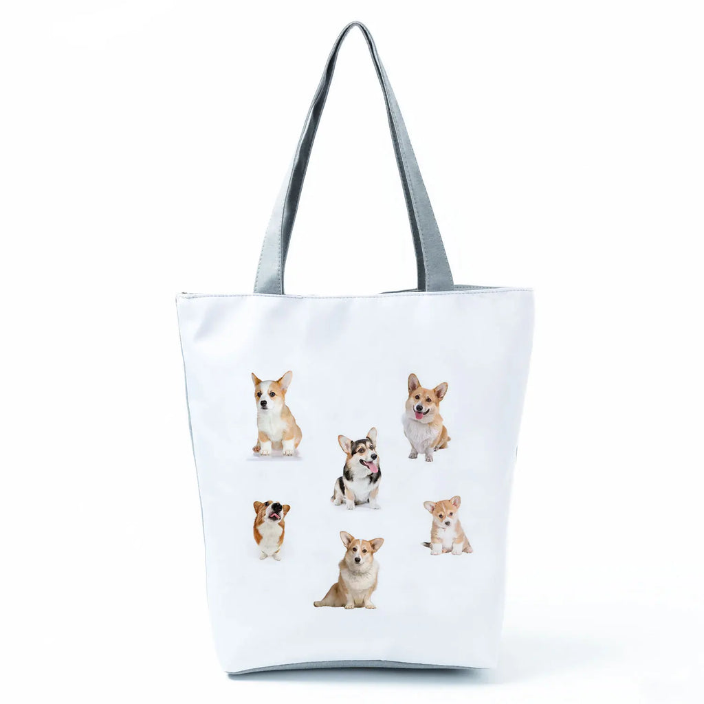 Dachshund Printed Handbag Women High Capacity Tote Bag