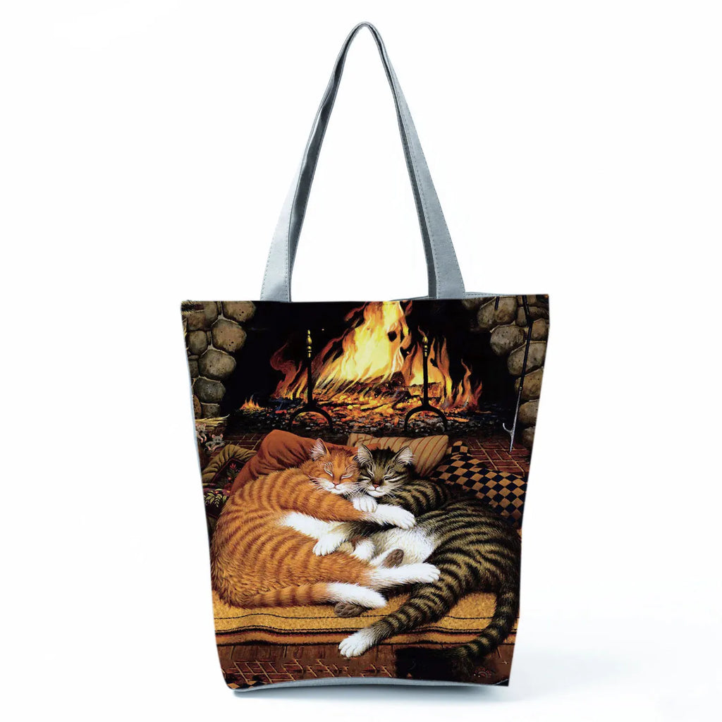 Dachshund Printed Handbag Women High Capacity Tote Bag