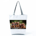 Dachshund Printed Handbag Women High Capacity Tote Bag