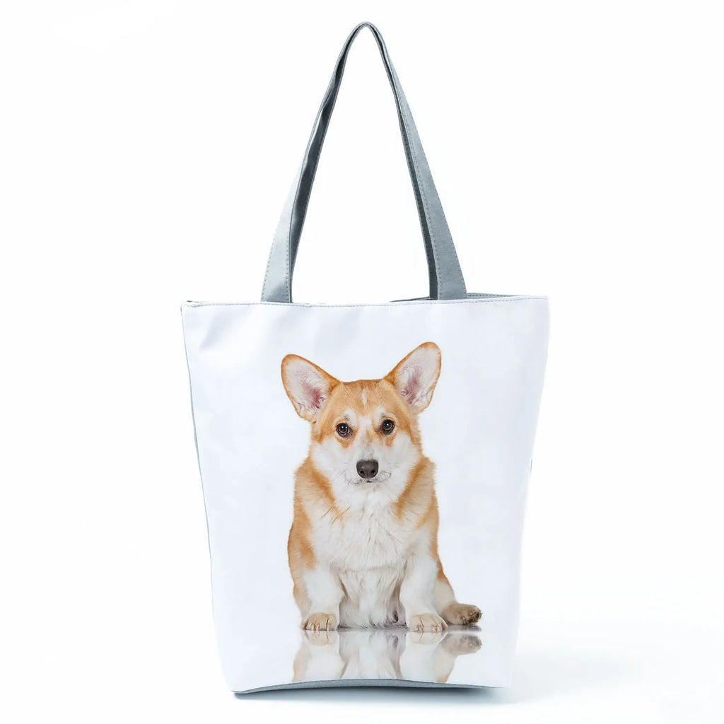 Dachshund Printed Handbag Women High Capacity Tote Bag