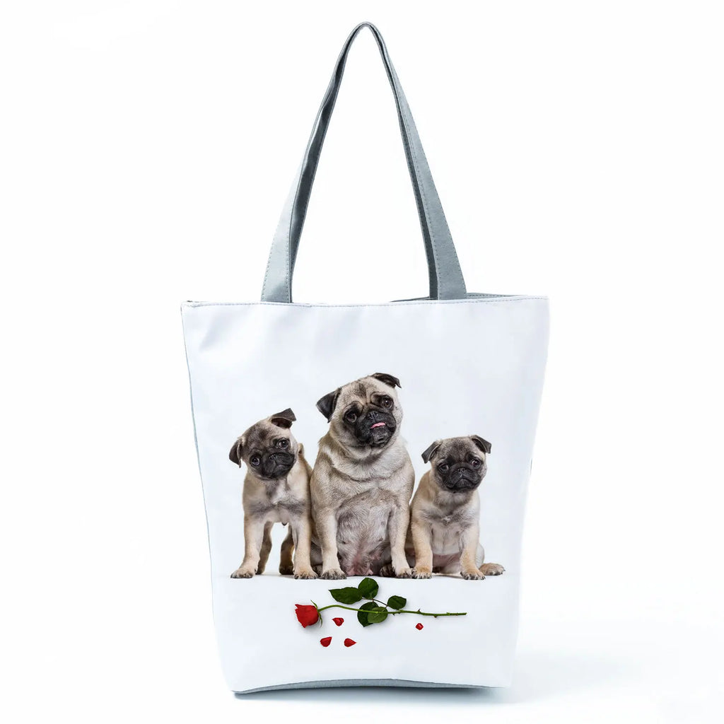 Dachshund Printed Handbag Women High Capacity Tote Bag