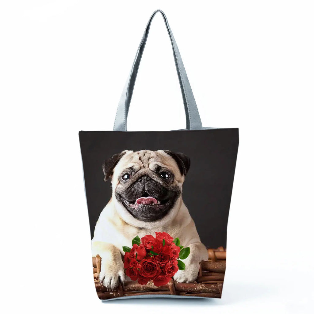 Dachshund Printed Handbag Women High Capacity Tote Bag