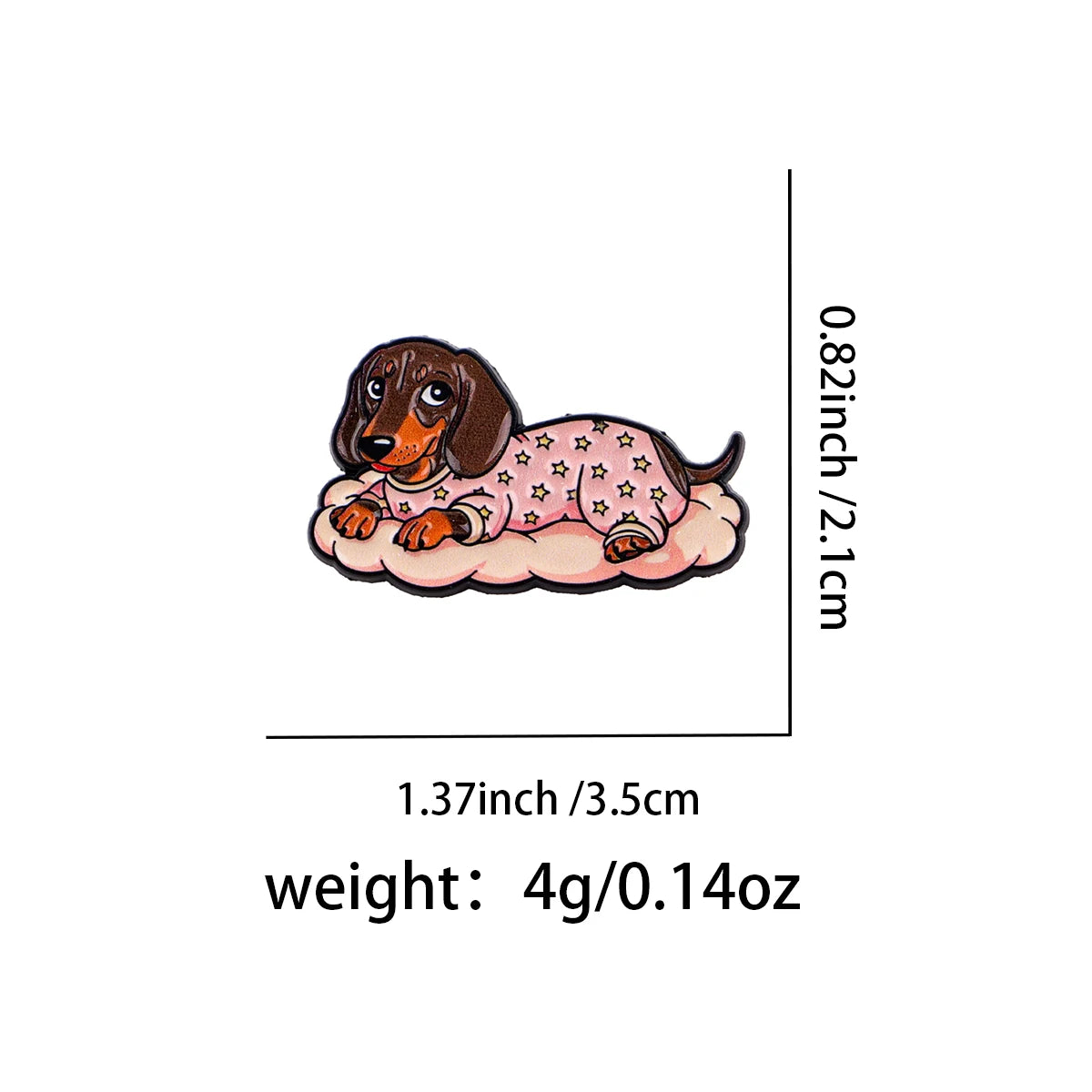 Cute Cartoon Dachshund Brooch for Clothes Soft Enamel Pin Men Lapel Pins for Backpack Badges Accessories Toys Gifts