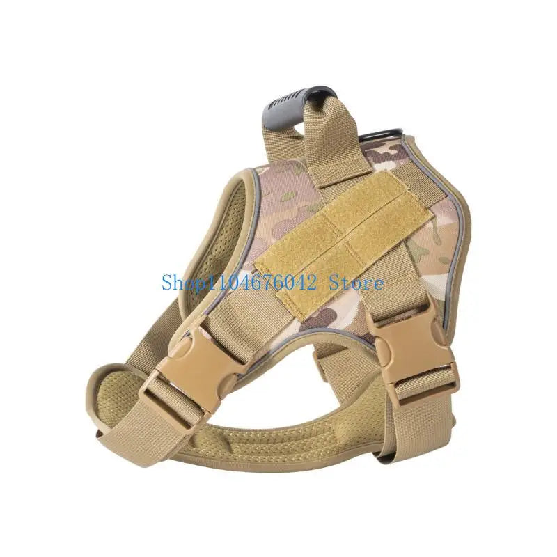 5asd Breathable Adjustable Dog Harness Tacticals Vest for Hiking Camping Daily Walks Secure Control Comfortable Training Gear