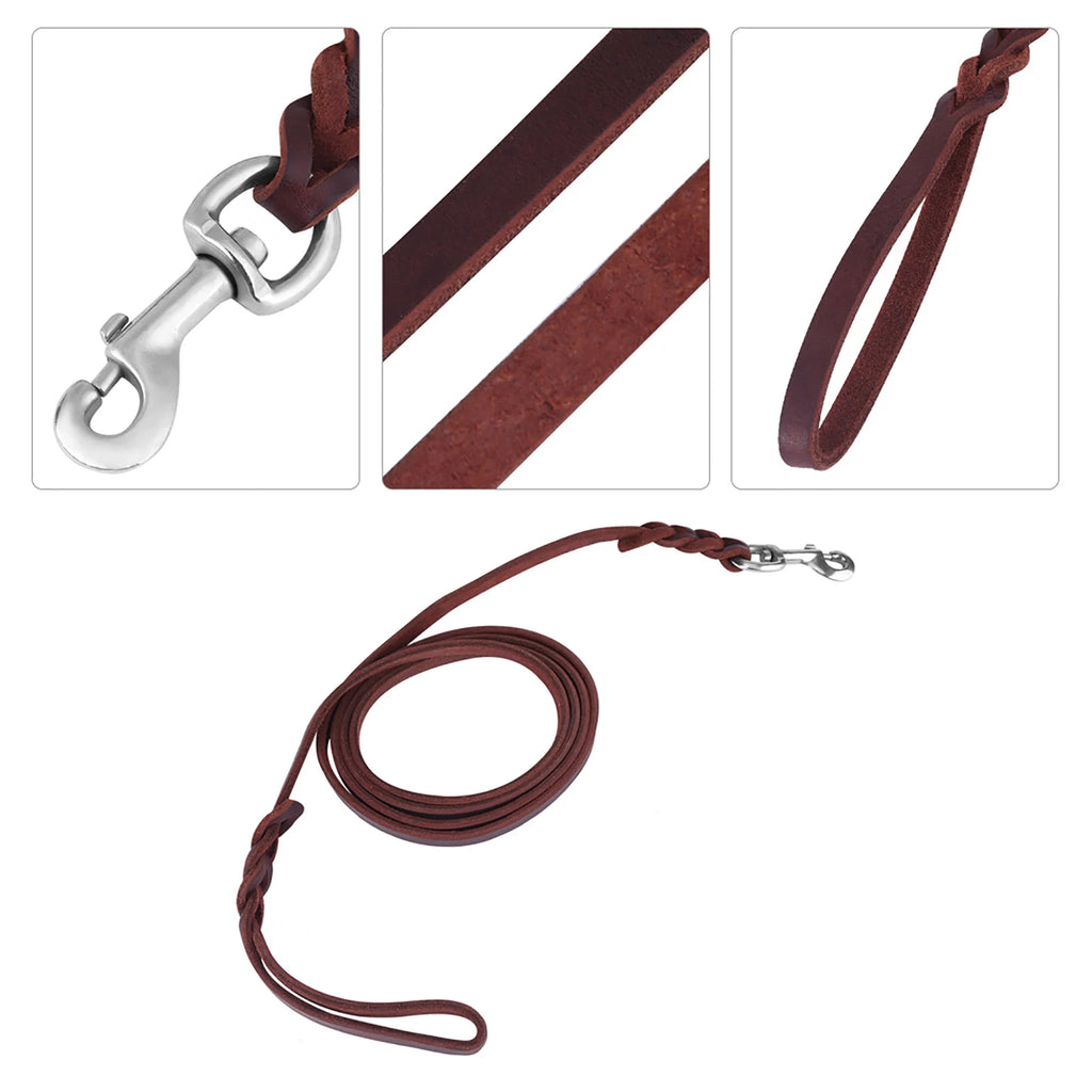 Premium Leather Dog Training Leash