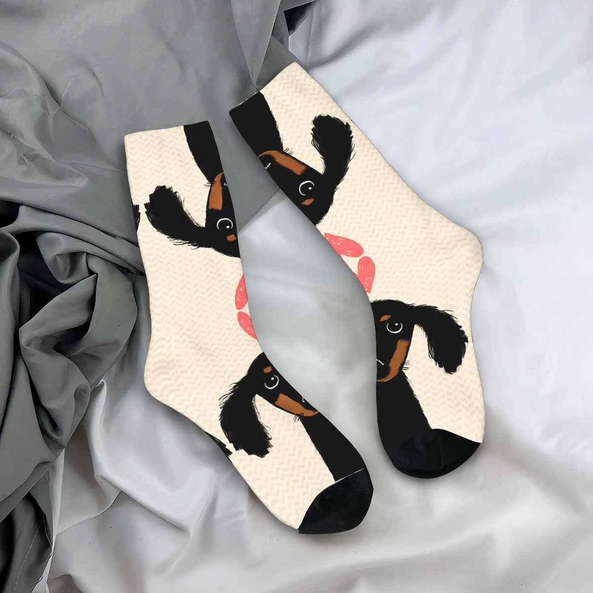 Cute Dachshund Dogs Funny Socks Non-Slip Socks