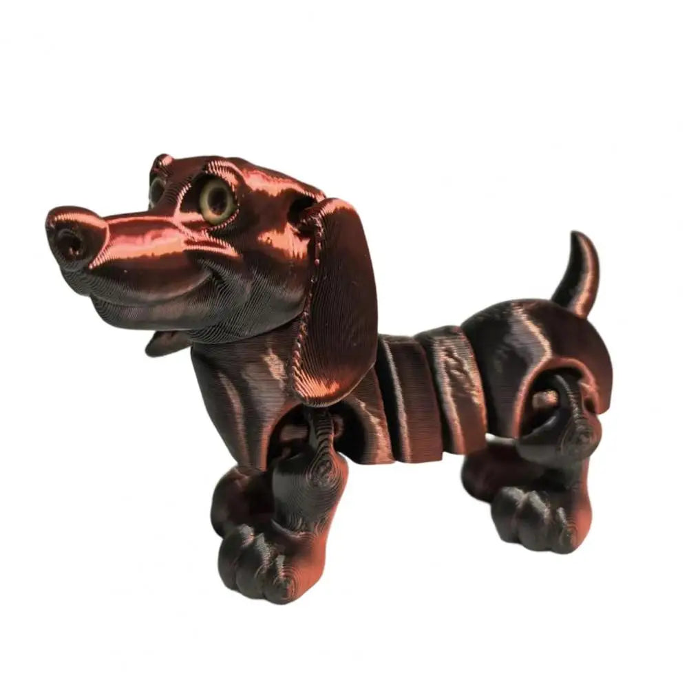 3D Flexible Dachshund Figurine Desk Toy