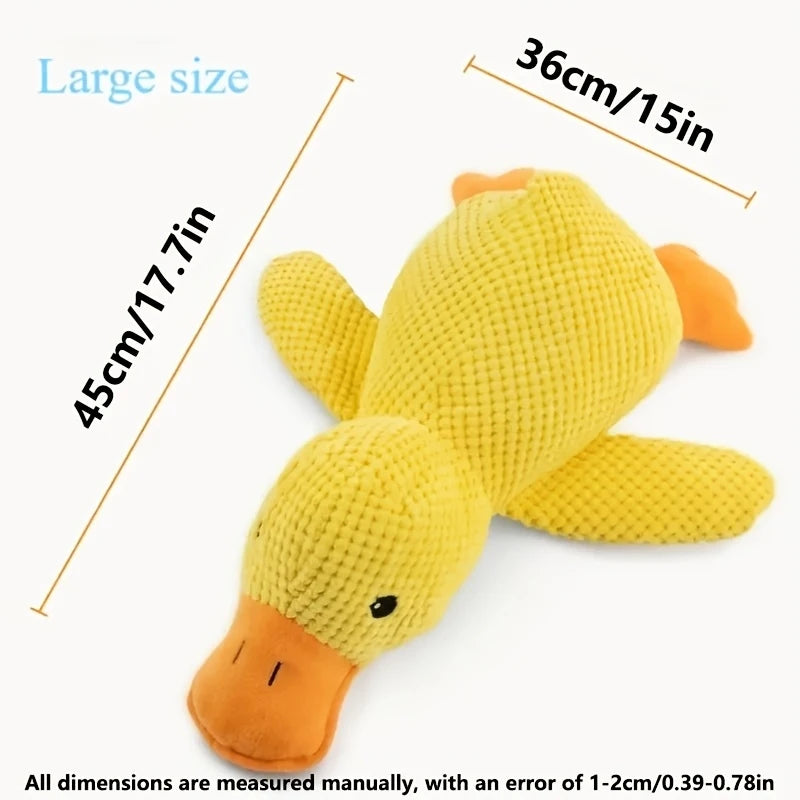Squeaky Yellow Duck Dog Plush Toy