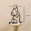 Abstract Minimalist Metal Dog Sculpture