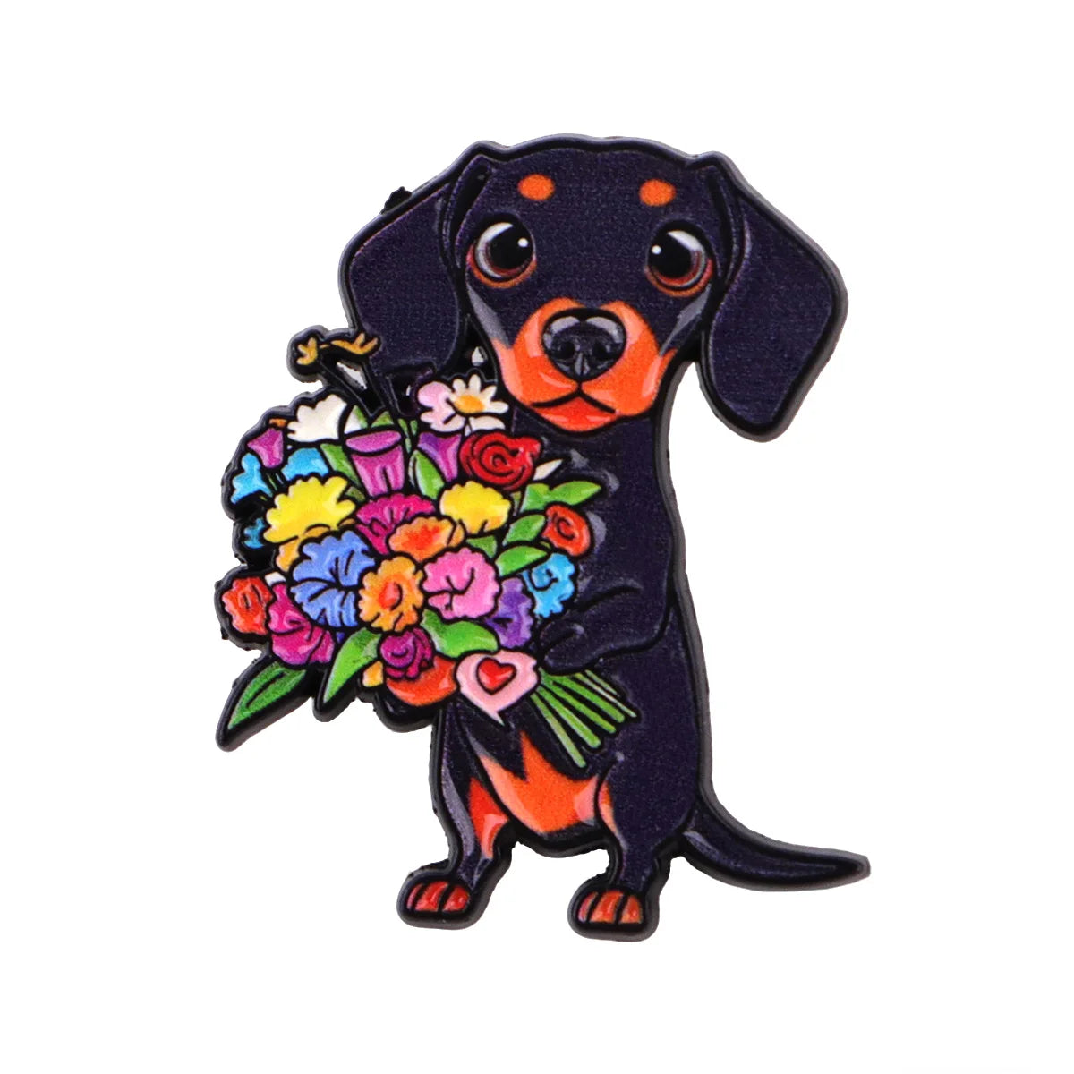 Cute Dachshund Soft Enamel Brooch Pin