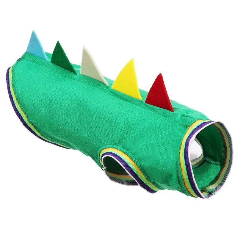 Dachshund Dinosaur Vest, Blue/Green S/M/L, Cute Pet Costume, Breathable Four-Legs Outfit for Small Dogs