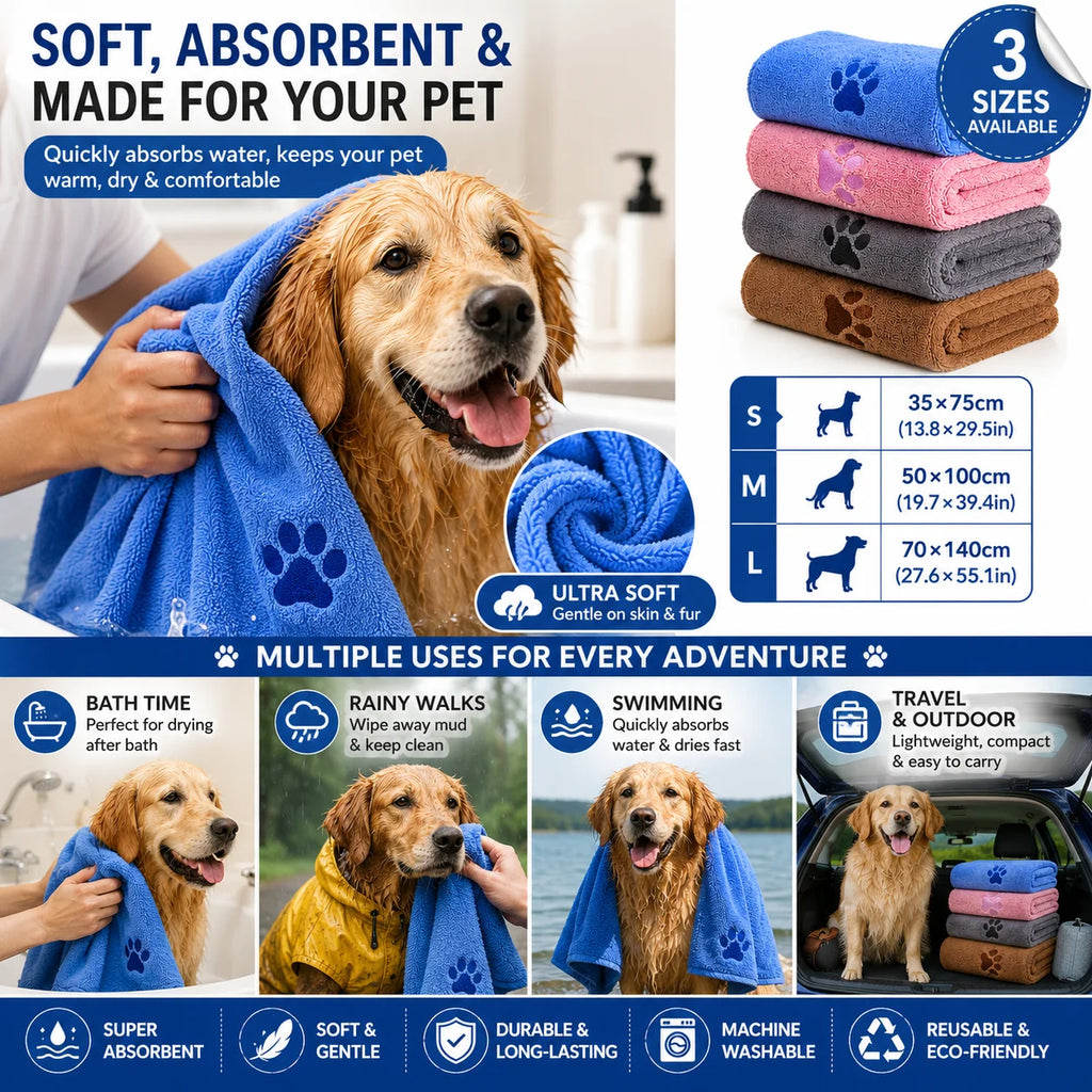 Super Absorbent Dog Drying Towel