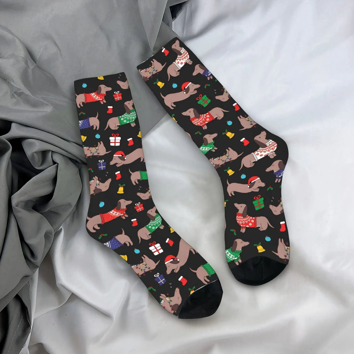 Cute Dachshund Dogs Funny Socks Non-Slip Socks