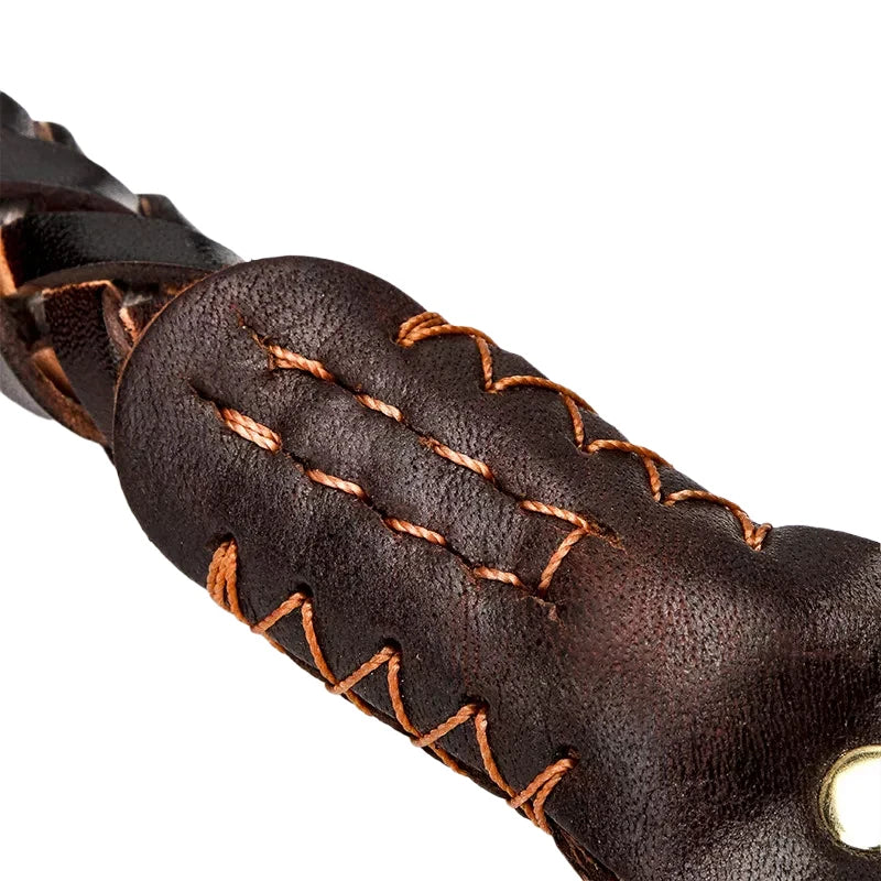 Braided Real Leather Dog Collar