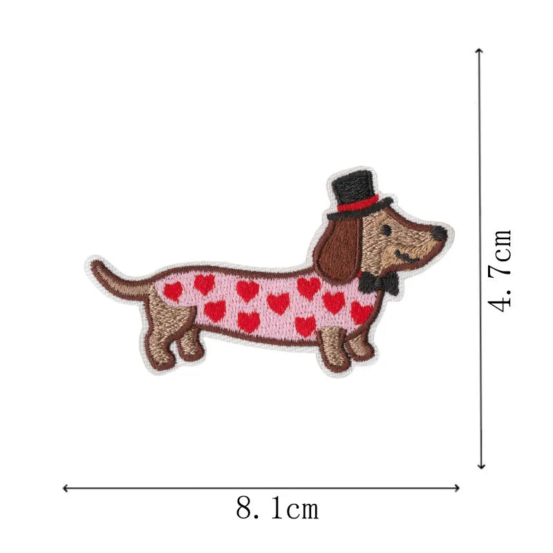 Dachshund Embroidery Iron-On Patch