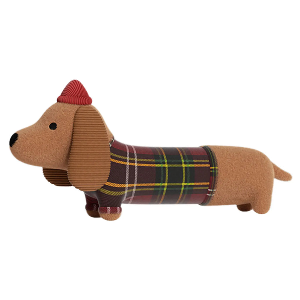 Dachshund Dog Squeaky Plush Toy Soft Cuddly Small Dog Shape Pet Supply Boredom Relief Teeth Cleaning Chewing Playtime