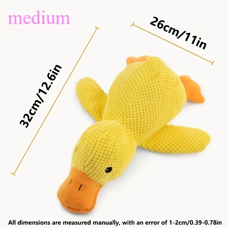 Squeaky Yellow Duck Dog Plush Toy