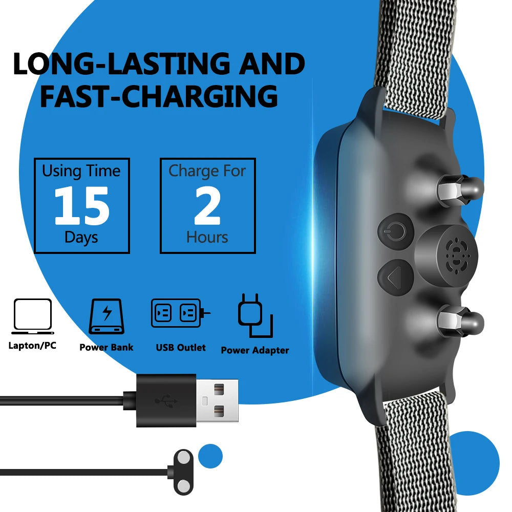Smart Rechargeable Anti-Bark Training Collar