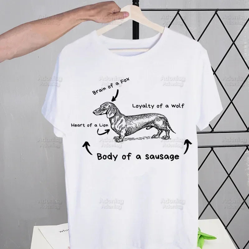 Dachshund Anatomy Men's Retro Tee