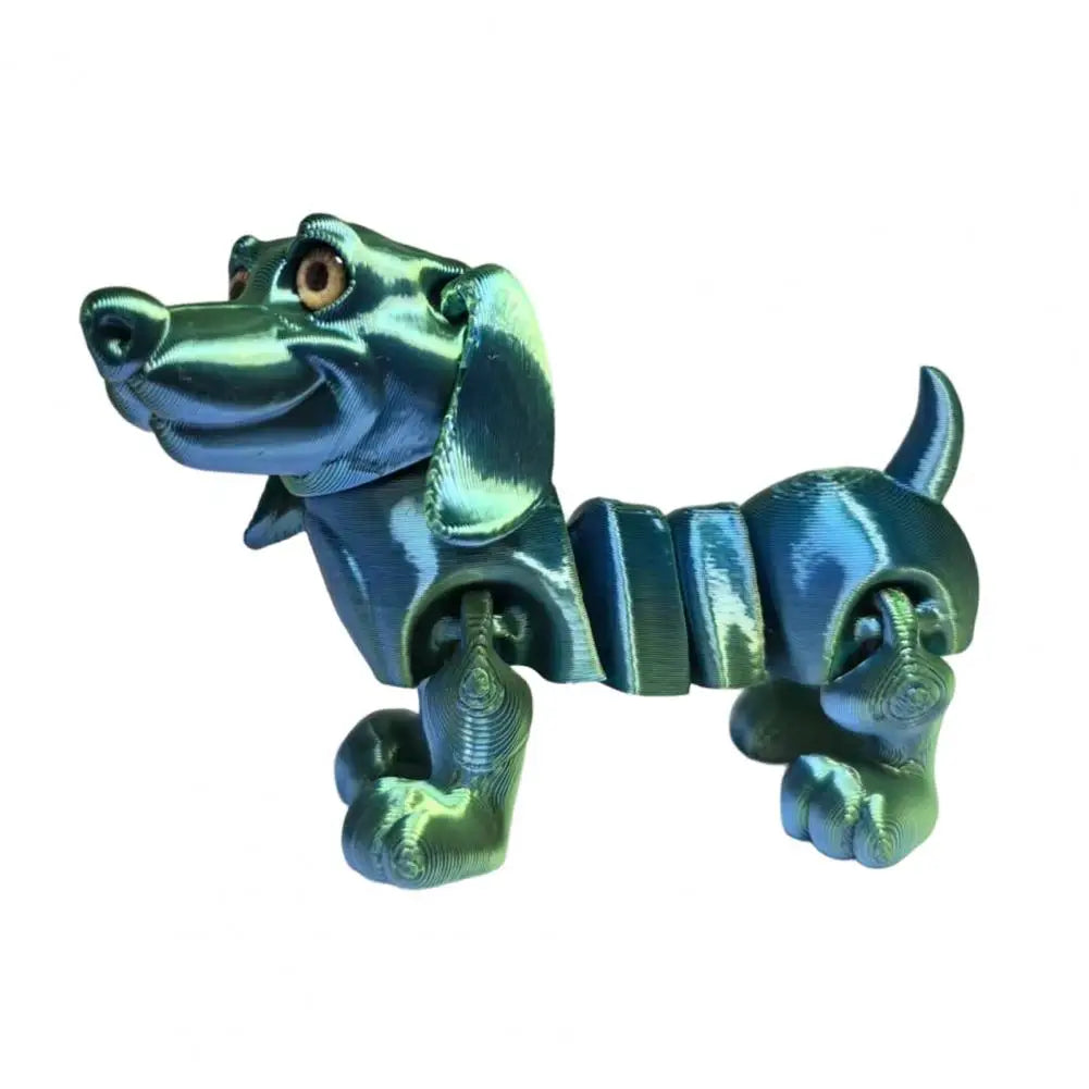 3D Flexible Dachshund Figurine Desk Toy