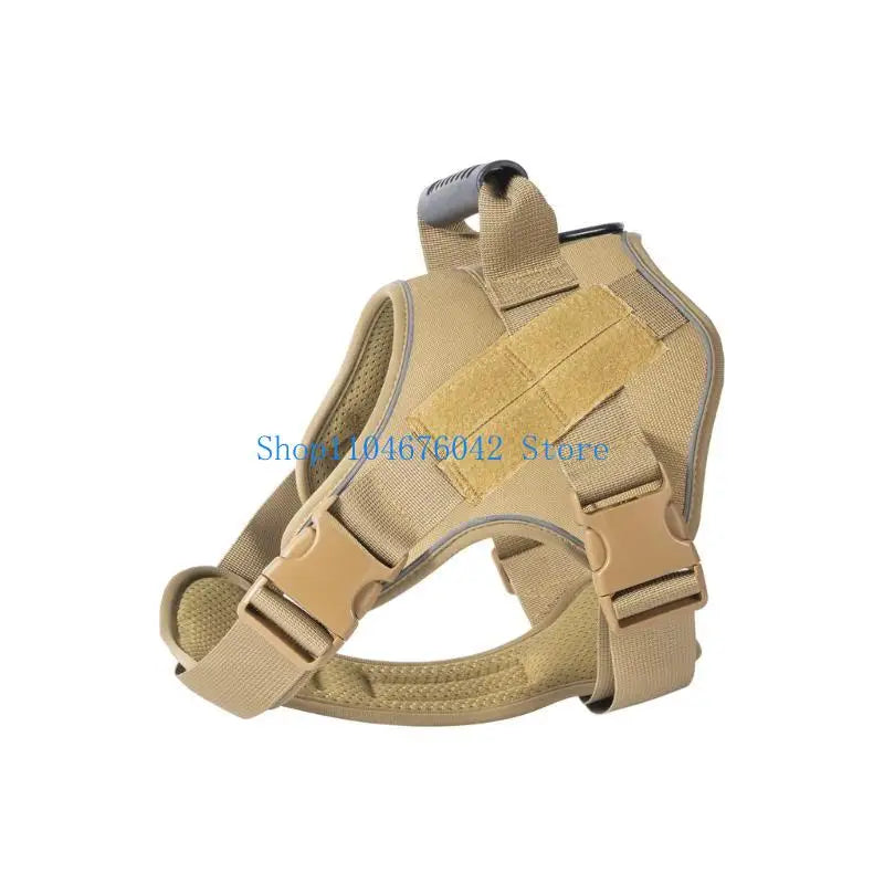 5asd Breathable Adjustable Dog Harness Tacticals Vest for Hiking Camping Daily Walks Secure Control Comfortable Training Gear