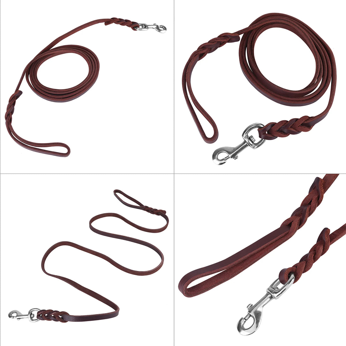 Premium Leather Dog Training Leash