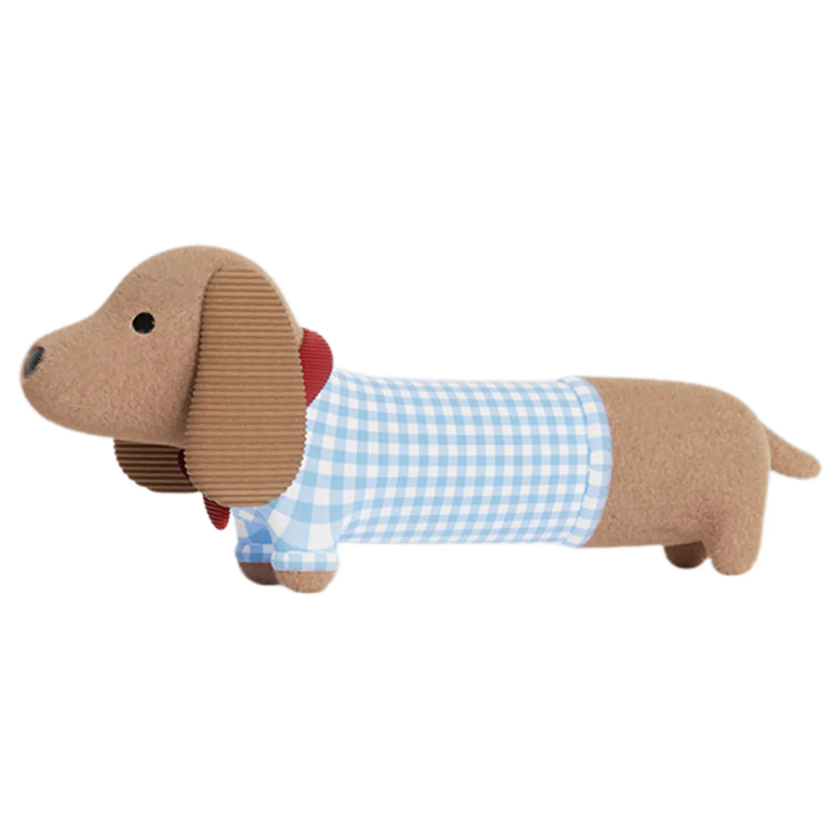Dachshund Dog Squeaky Plush Toy Soft Cuddly Small Dog Shape Pet Supply Boredom Relief Teeth Cleaning Chewing Playtime