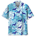 Cute Dachshund Hawaiian Shirt Men New In 3D Printed Animal Dog Lapel Short Sleeves Tops Outdoor Blouse Summer Button Shirts