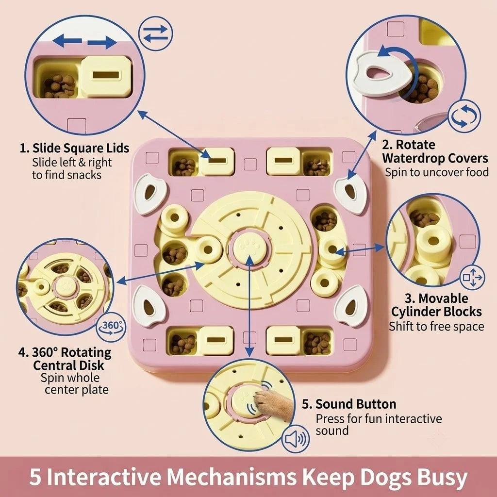IQ Puzzle Slow Feeder Dog Bowl