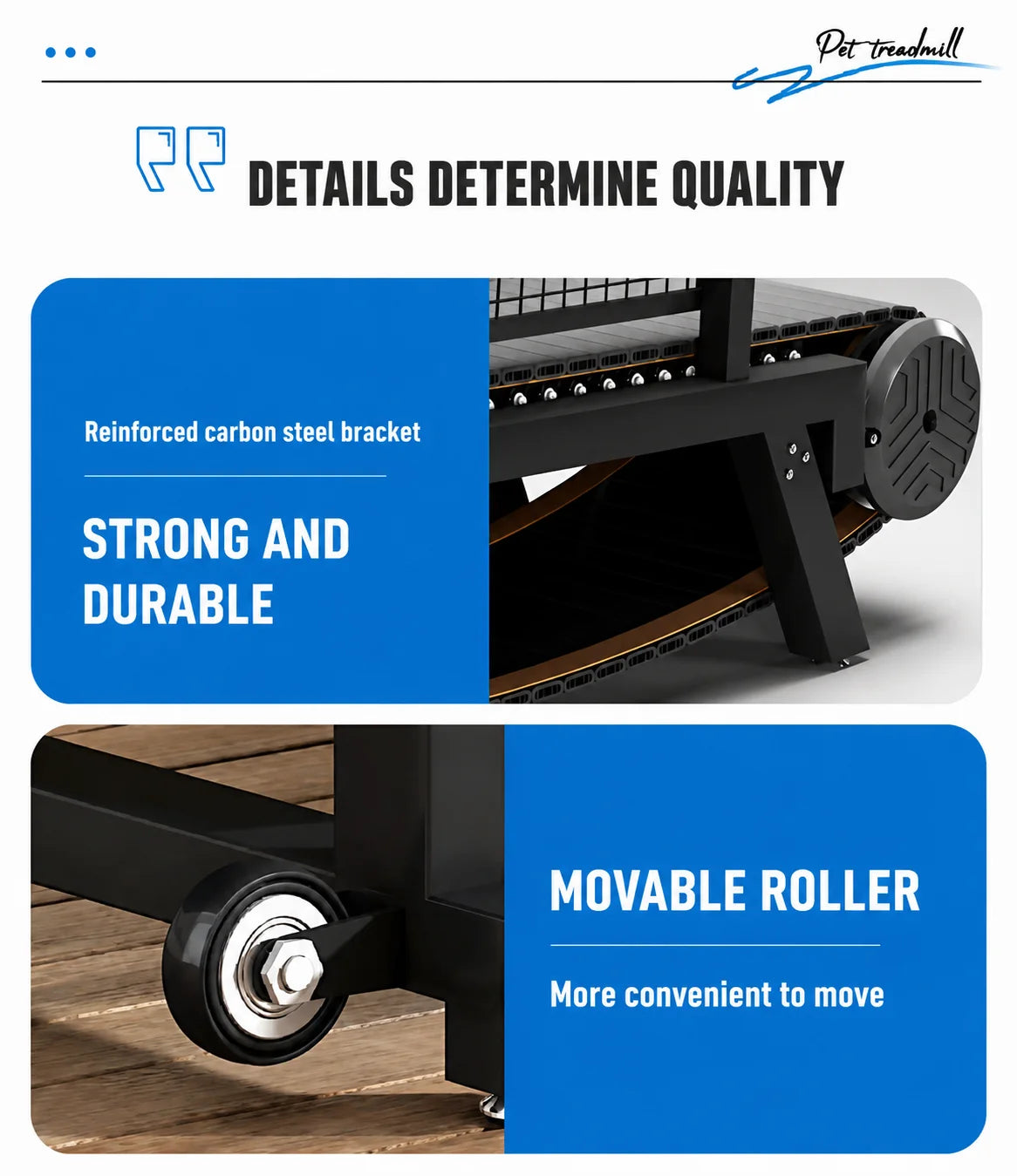 Heavy-duty Non-Motorized Quiet Dog Treadmill
