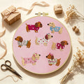 1Set Dachshund Outfits Collection Diy Embroidery Kit For Beginner Embroide Starter Kit Cross Stitch Art Gift Needlework Craft
