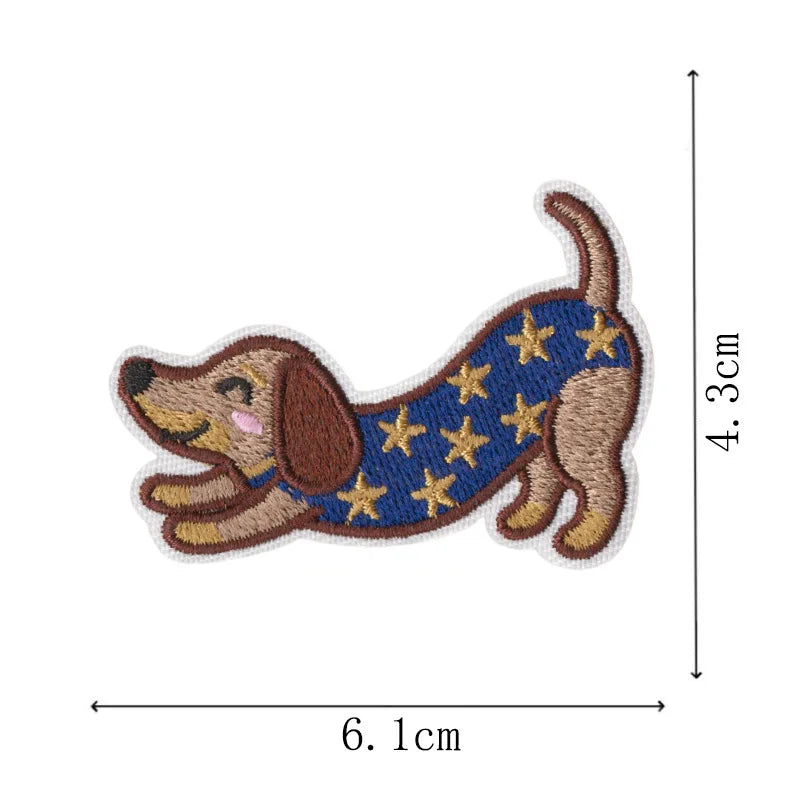 Dachshund Embroidery Iron-On Patch
