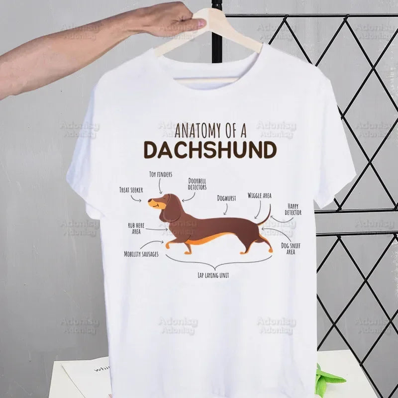 Dachshund Anatomy Men's Retro Tee