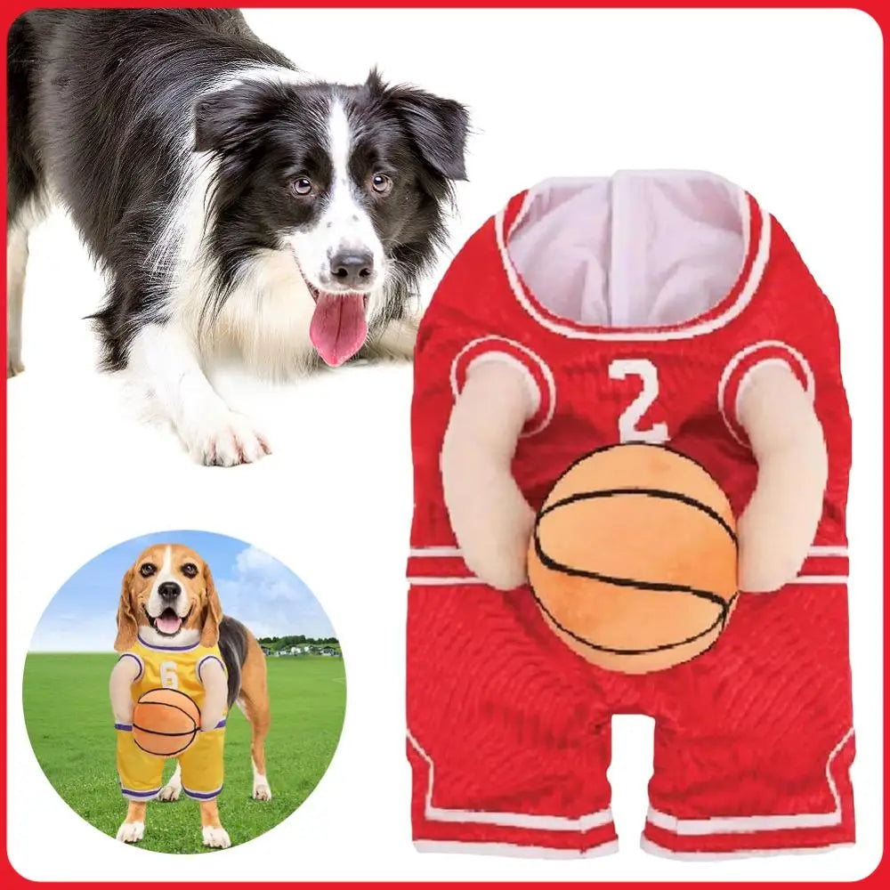 Dog Basketball Costume Dog Basketball Player Costume with Ball Pet Halloween Costume Halloween Christmas Cosplay Costume