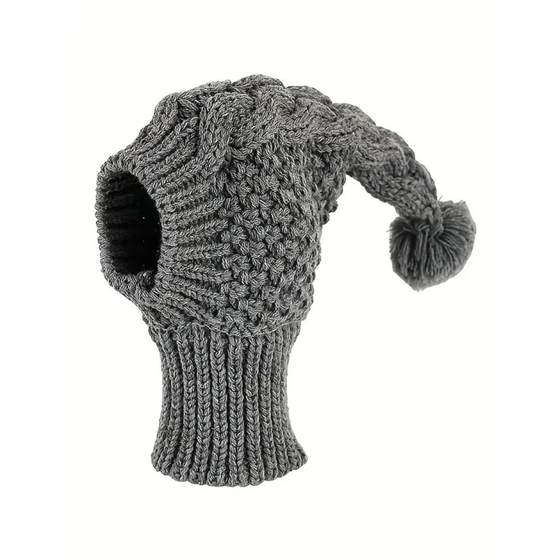 Hand Knit Winter Wool Greyhound Large Dog Beanie Hat Dog Accessories Whippet Snood for Dogs