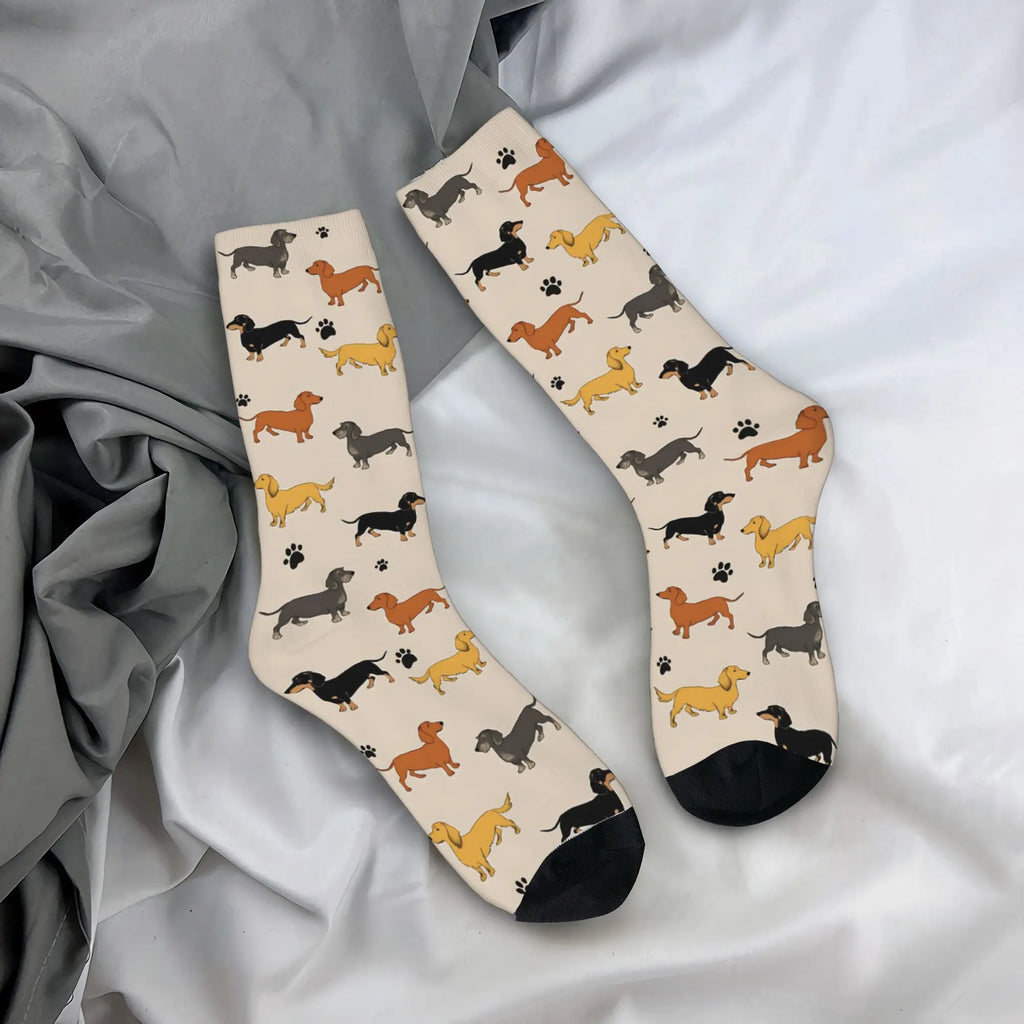 Cute Dachshund Dogs Funny Socks Non-Slip Socks
