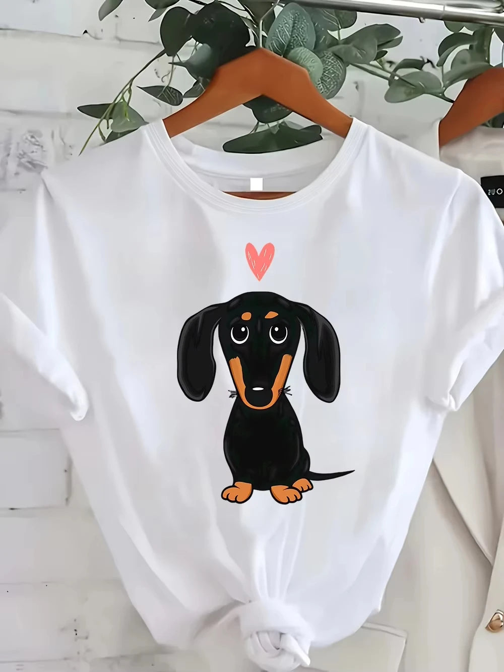 Dachshund Graphic Unisex Crewneck Tee