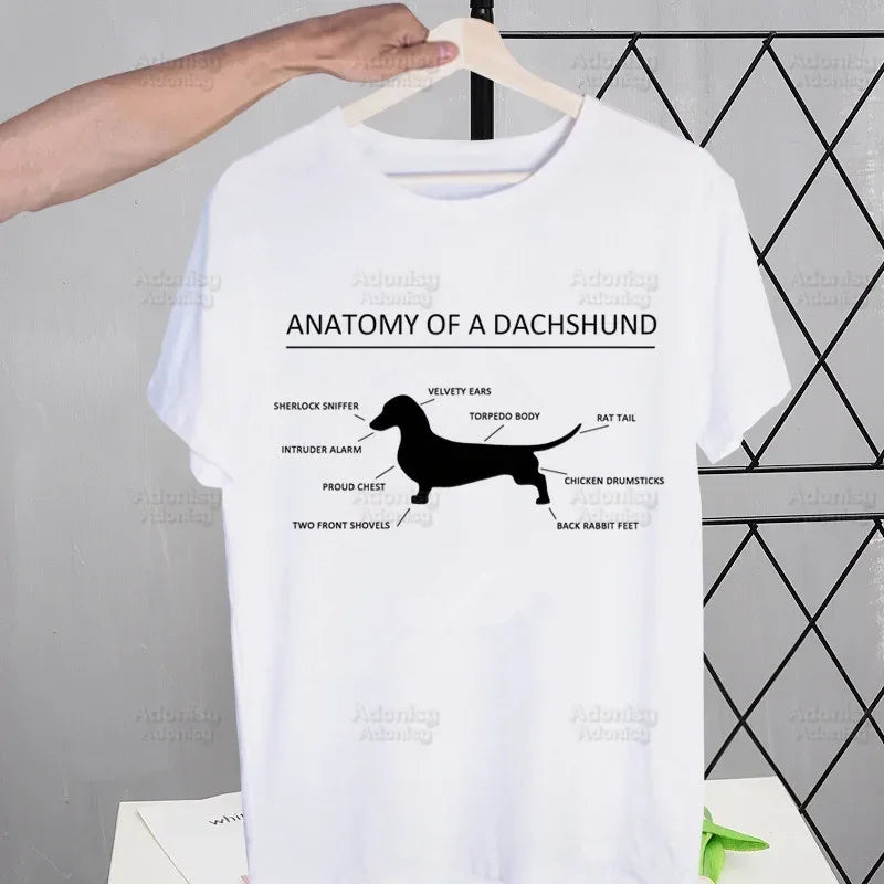 Dachshund Anatomy Men's Retro Tee
