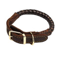Braided Real Leather Dog Collar