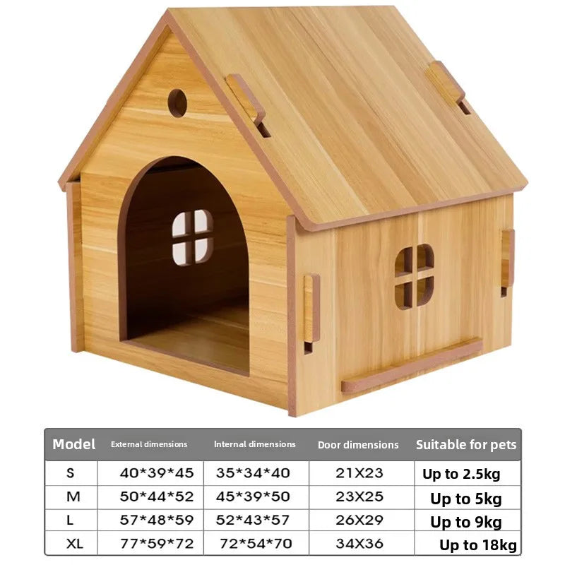 Indoor Wooden Dog House Villa