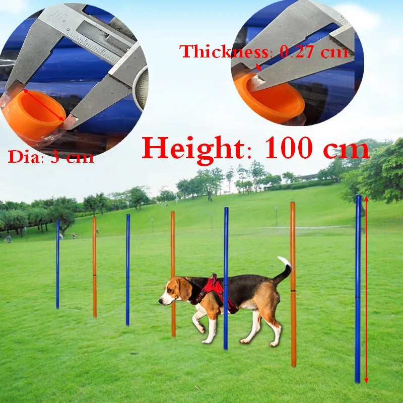 Dog Agility Training Equipment Portable Dog Jumping Tool Outdoor Dogs Running Stake Sports Stakes Pole Pet Agility Equipment Set