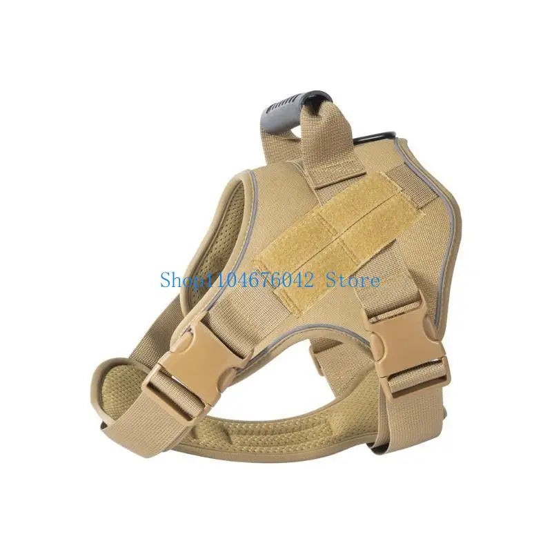5asd Breathable Adjustable Dog Harness Tacticals Vest for Hiking Camping Daily Walks Secure Control Comfortable Training Gear
