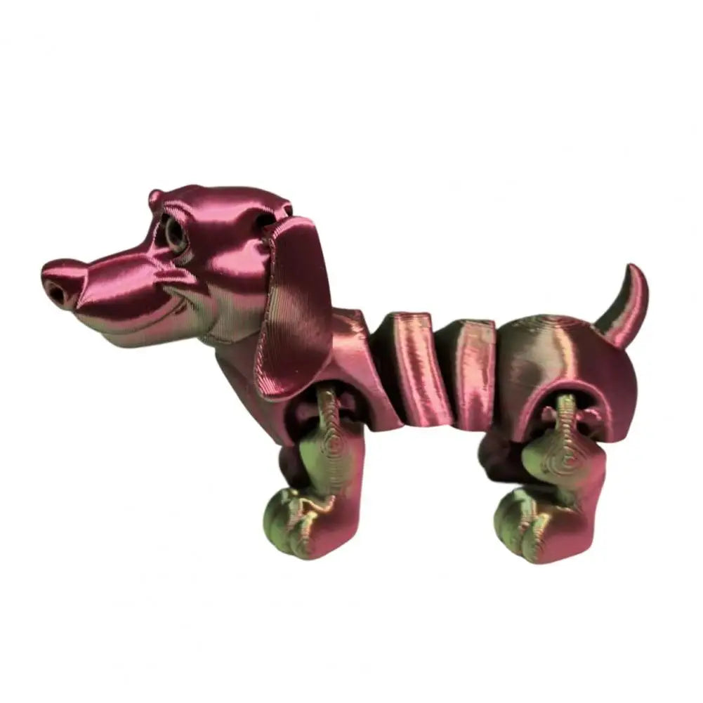 3D Flexible Dachshund Figurine Desk Toy