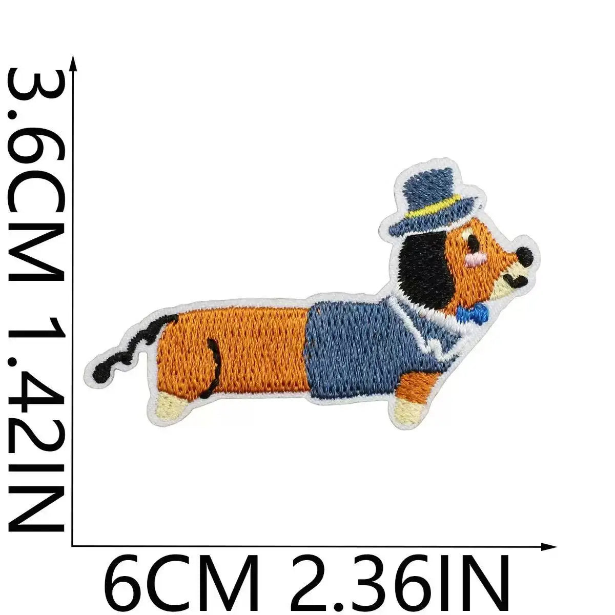 3PCS Creative Dachshund Designed Iron On Patches, Cartoon Dog Patches for Clothing DIY,Skateboard Puppy  Sew On Appllique