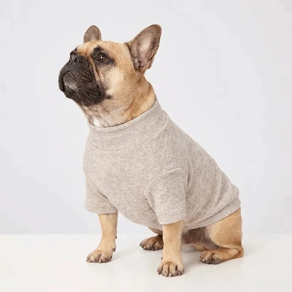 Soft Keep Warm Winter Dogs Sweater Solid Color Dachshund Dogs Puppy Clothes Comfortable Texture Dogs Undershirt Cat