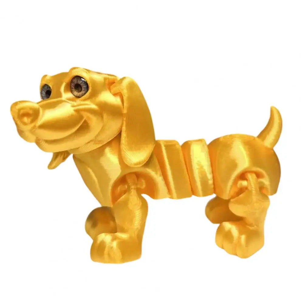 3D Flexible Dachshund Figurine Desk Toy