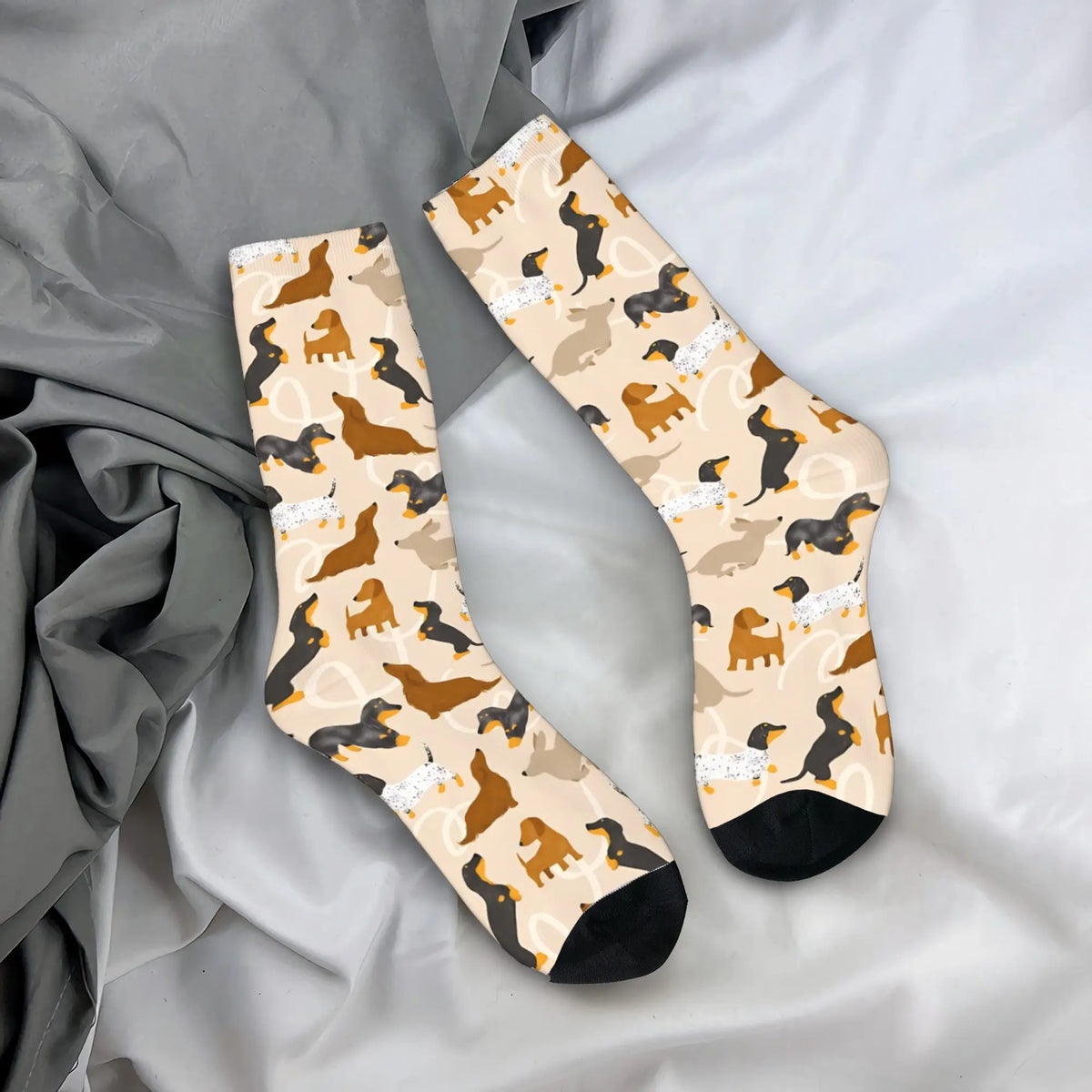 Cute Dachshund Dogs Funny Socks Non-Slip Socks