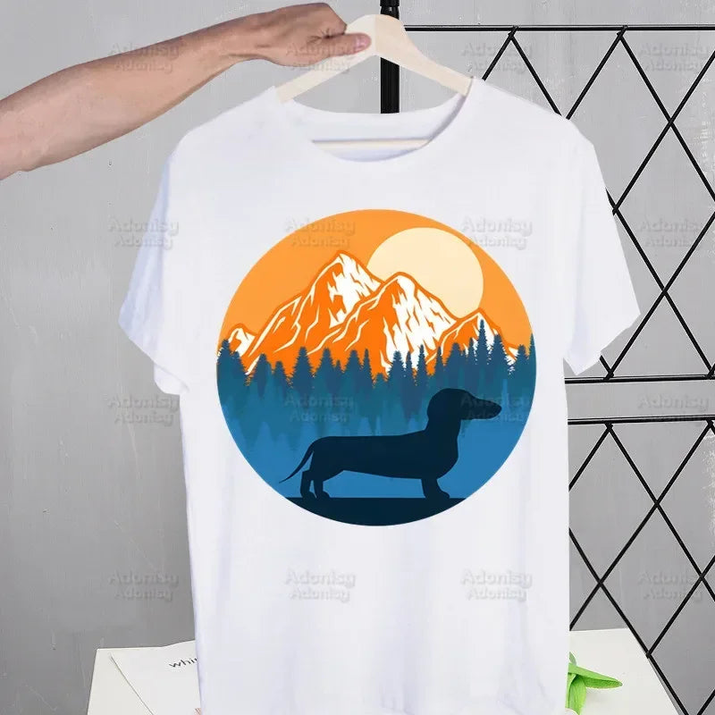 Dachshund Anatomy Men's Retro Tee